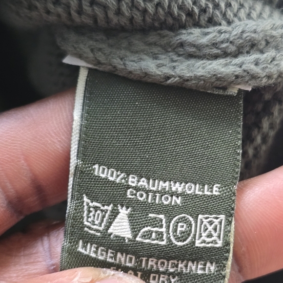 Eddie Bauer Sweater Men Sz L Green  Long Sleeve Crew Neck Knit Gorpcore - Picture 9 of 12